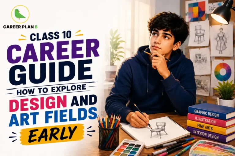 Class 10 student sketching while exploring graphic design, illustration, fine arts and interior design