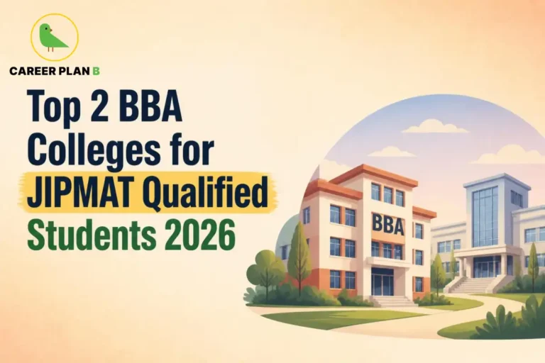BBA college campuses shown as options for JIPMAT-qualified students.