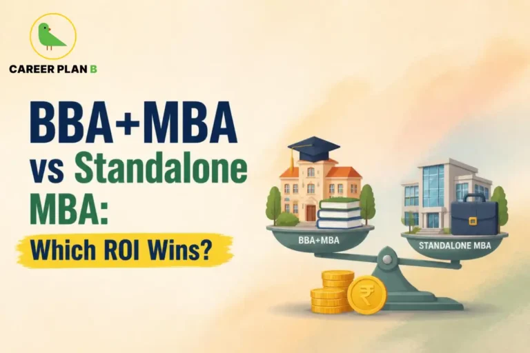 Comparison of BBA plus MBA and standalone MBA programs using an education and financial ROI concept.