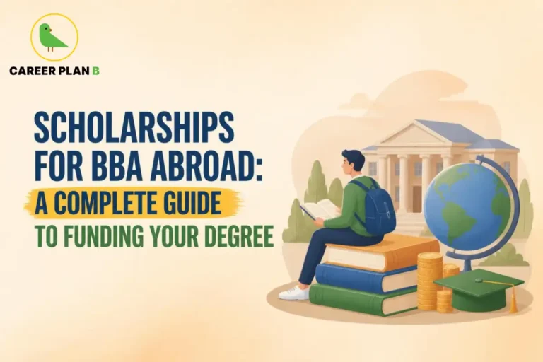 Student exploring scholarships and funding options for studying BBA abroad.