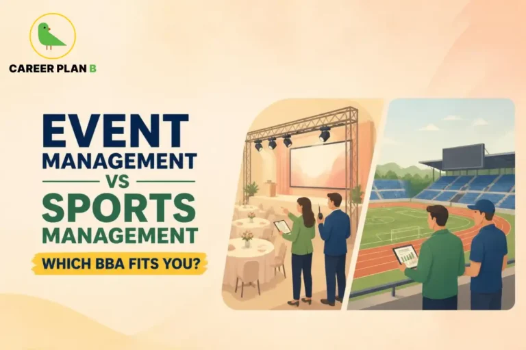 Comparison of event management and sports management BBA careers.