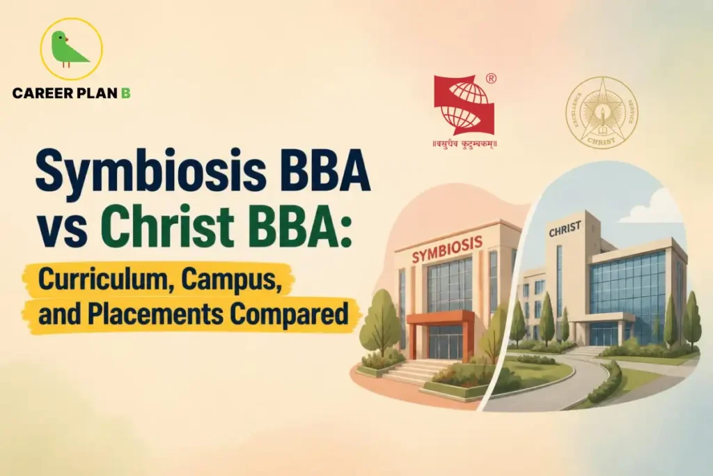 Comparison of Symbiosis and Christ BBA campuses and programs.