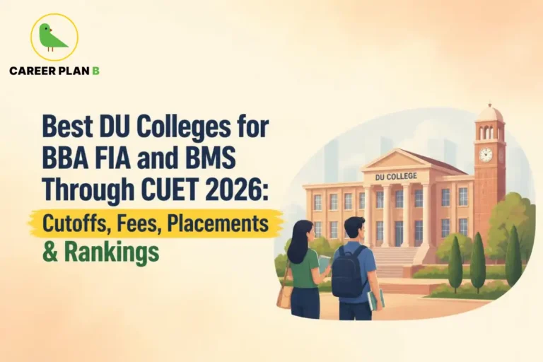 Students exploring DU colleges for BBA FIA and BMS through CUET.
