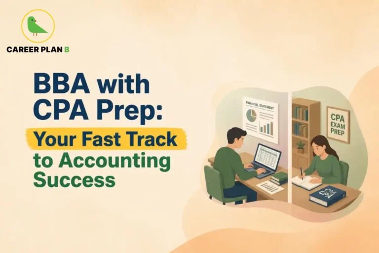 Students preparing for CPA exams while studying accounting and financial statements alongside a BBA program.