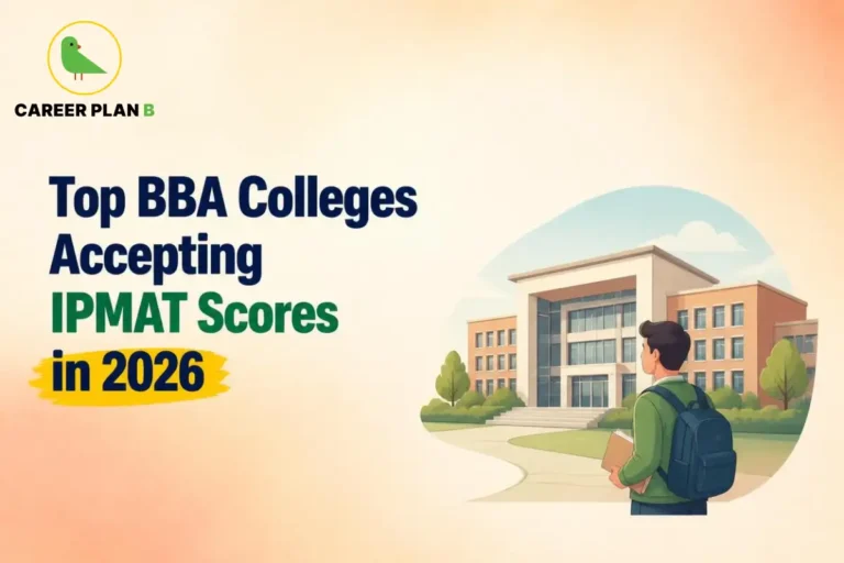 Student visiting a BBA college that accepts IPMAT scores for admission in 2026.