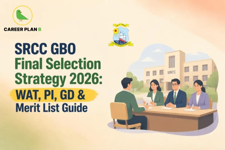 SRCC GBO candidate attending a selection interview with a panel as part of the WAT, PI, GD and merit-based admission process.
