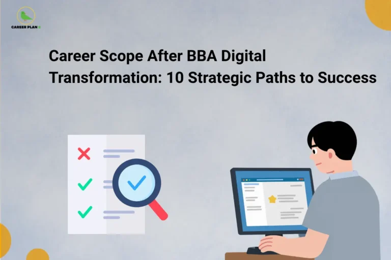 Student using a computer to explore digital career opportunities after Digital transformation careers.