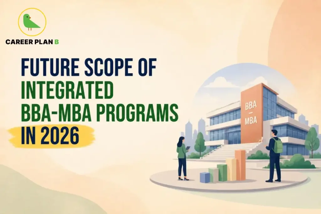 Future scope of integrated BBA-MBA programs in 2026 with career growth opportunities.