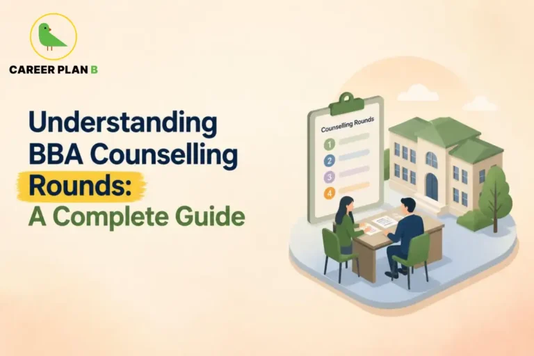 BBA counselling rounds explained through a student counselling session and a four-step counselling process.