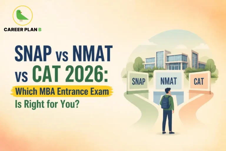 SNAP vs NMAT vs CAT 2026 comparison for MBA entrance exam choices.