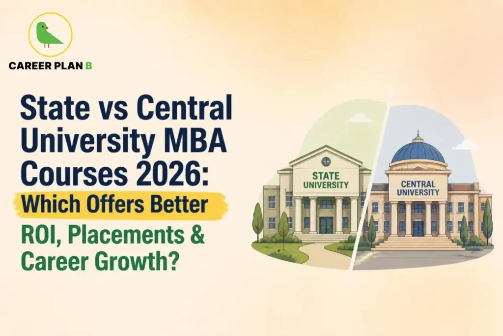 State and central university MBA programs compared by career factors.