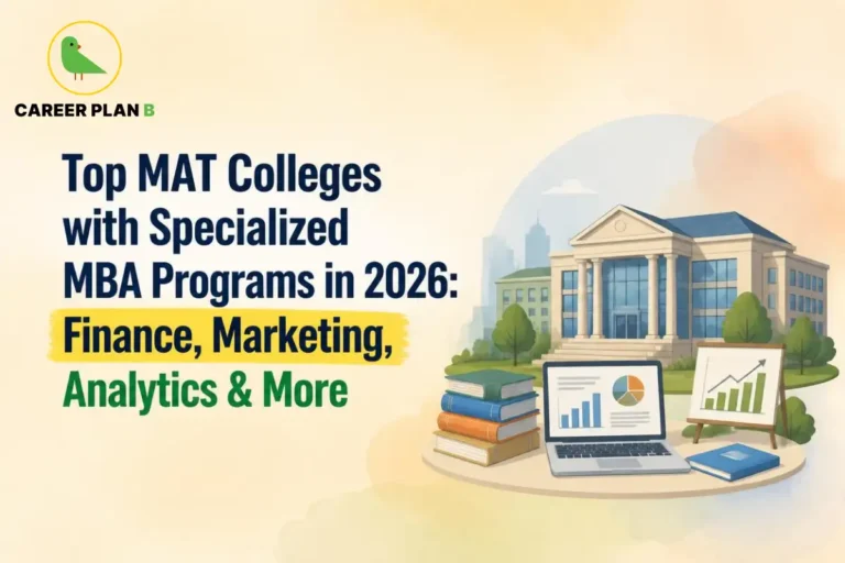 MAT colleges offering specialized MBA programs in finance, marketing and analytics.
