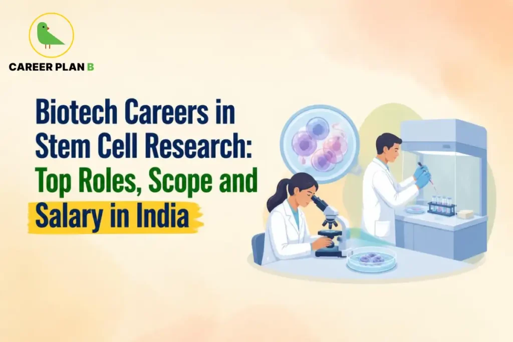 Biotechnology careers in stem cell research with laboratory testing and cell culture techniques