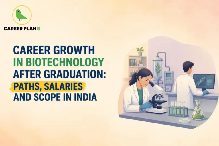 Career growth in biotechnology after graduation with laboratory research and biotechnology career opportunities in India