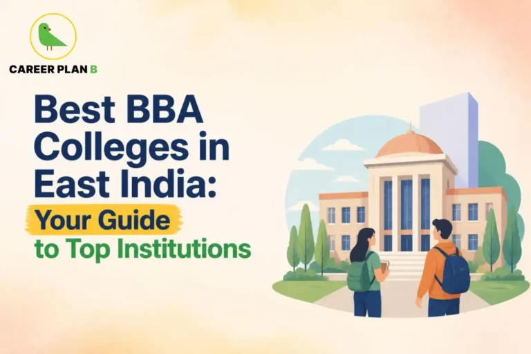Students approach a university building representing BBA colleges in East India