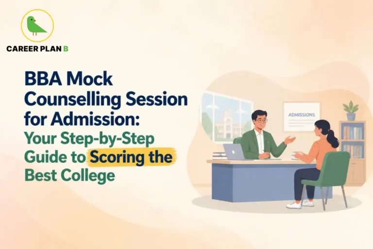 Student meeting a counsellor about JIPMAT mock counselling and BBA admission options