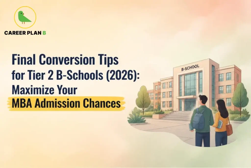 Students approaching a B-school campus, illustrating MBA admission chances at Tier 2 schools.