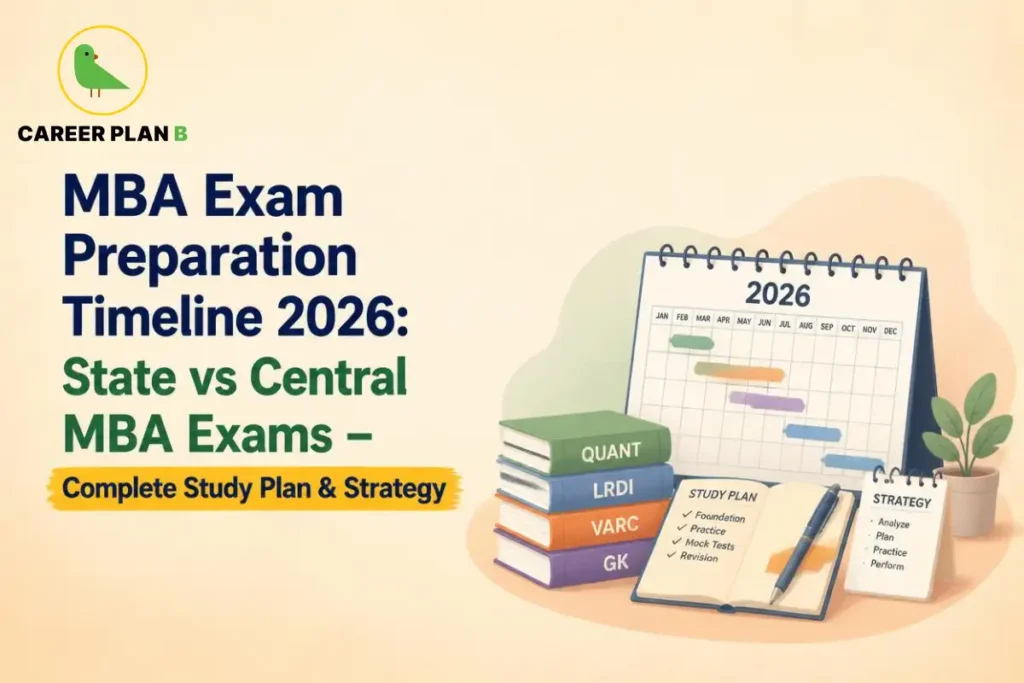 2026 MBA exam calendar with Quant, LRDI, VARC, GK, study plan, practice, mock tests, and revision strategy
