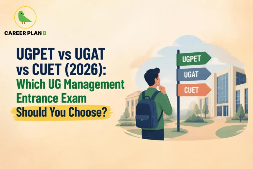 UGPET, UGAT and CUET 2026 compared for undergraduate management admissions.