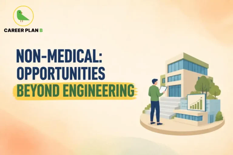 Non-medical career opportunities beyond engineering showing a student exploring business, technology, management and other professional career pathways