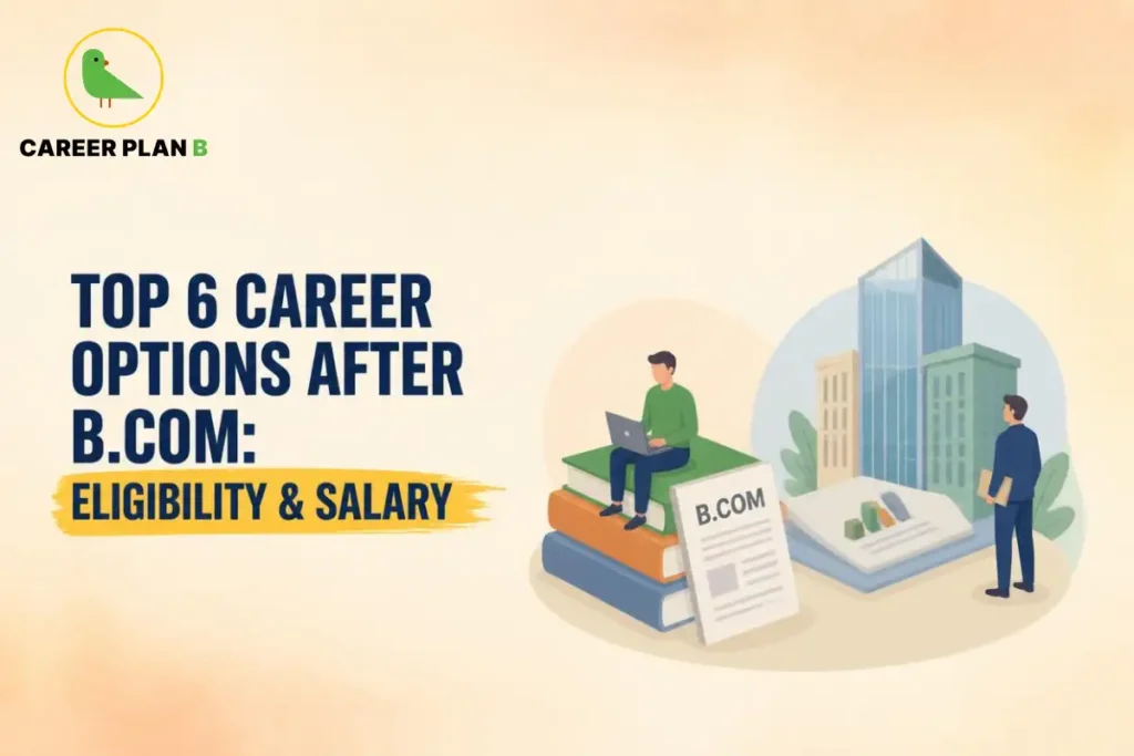 B.Com graduate exploring top career options after B.Com, including professional courses, finance roles, business careers, eligibility requirements and salary opportunities