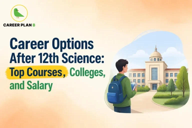 Student exploring career options after 12th Science, with information on undergraduate courses, colleges, career pathways, admission choices and salary opportunities