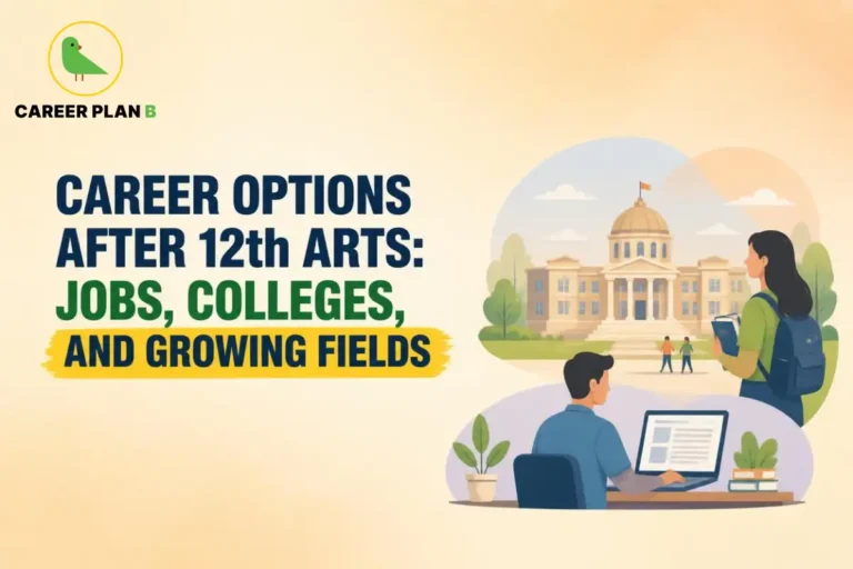 Students exploring career options after 12th Arts, including undergraduate courses, college choices, job opportunities, humanities careers and emerging professional fields
