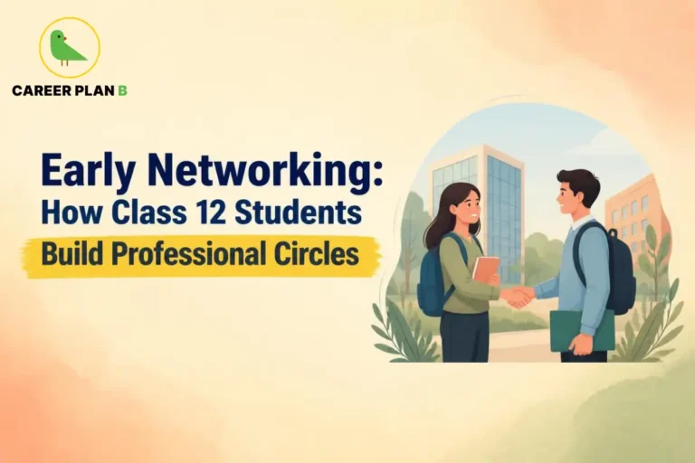Two students shaking hands while discussing opportunities on a college campus for professional circles