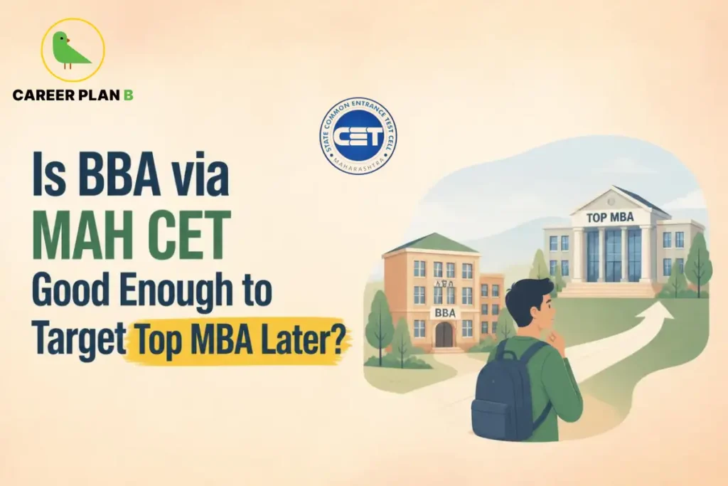BBA via MAH CET pathway for students targeting a top MBA later.