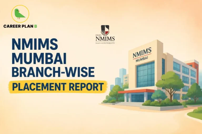 NMIMS Mumbai branch-wise placement report for MBA programs.