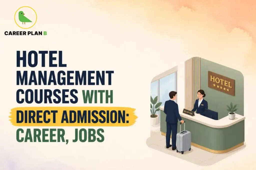 Student meeting a hotel receptionist while carrying luggage at a reception desk