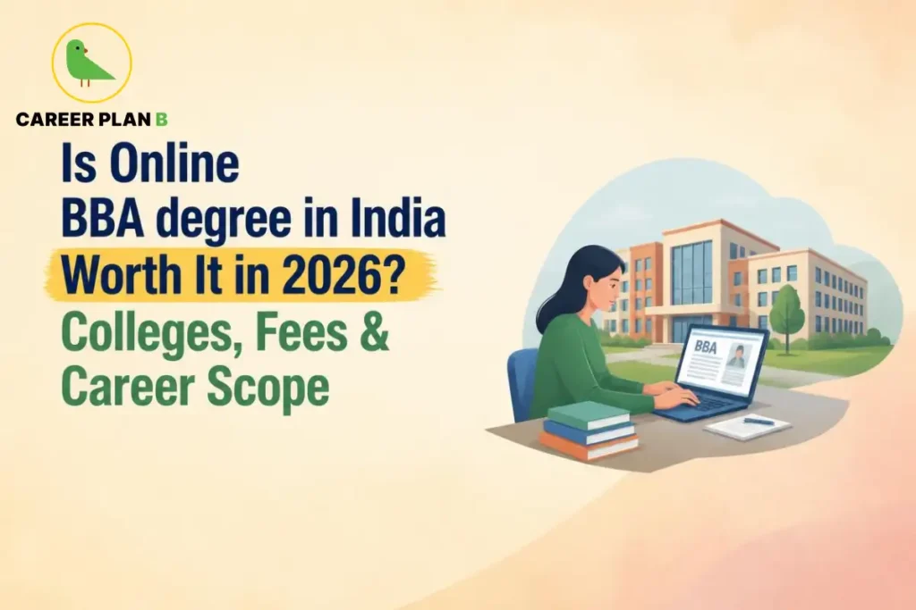 Student attending an online BBA class on a laptop from home
