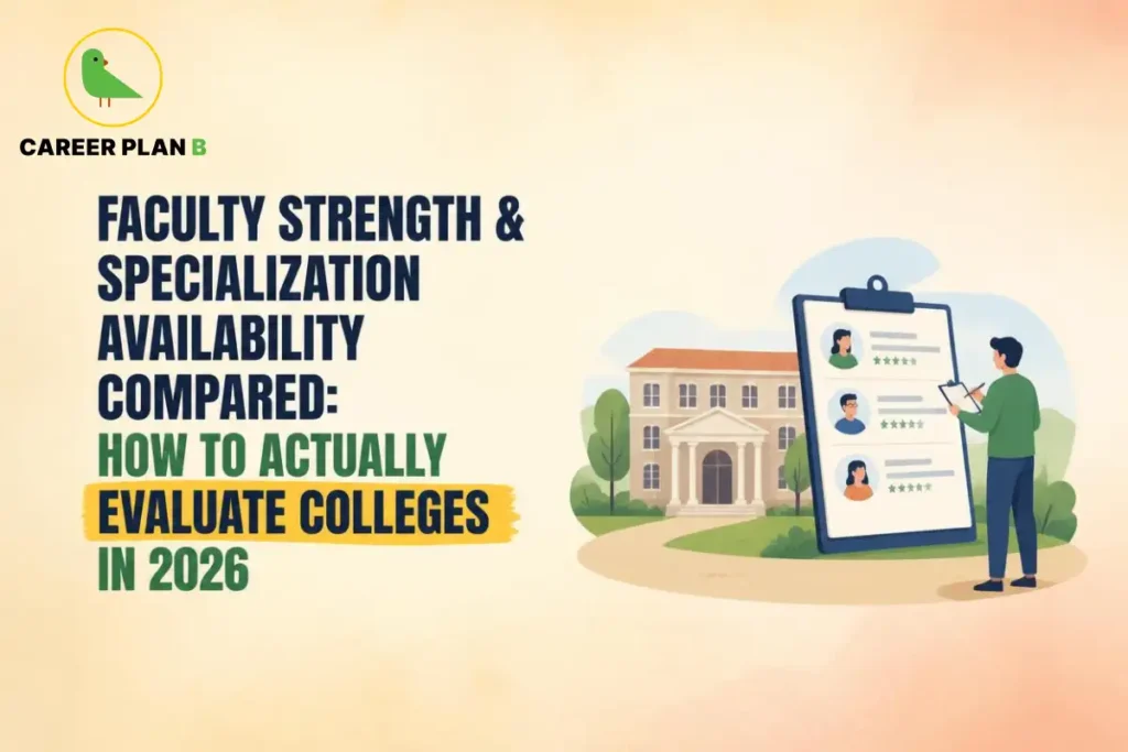 Faculty Strength and Specialization Availability Comparison Showing How Students Can Evaluate Medical Colleges in 2026