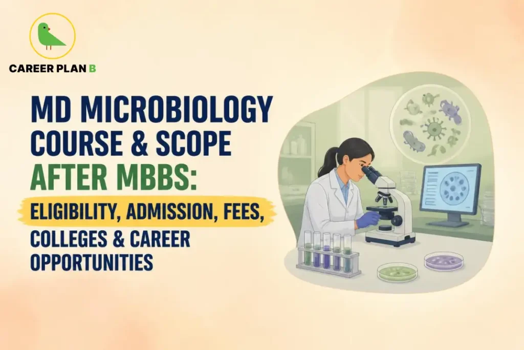 MD Microbiology course and career scope after MBBS, covering eligibility, admission, fees, colleges, and career opportunities.