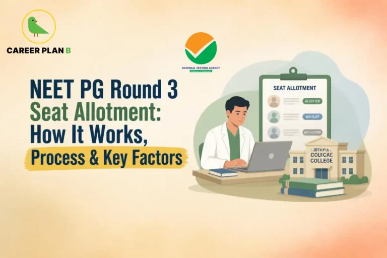 NEET PG Round 3 seat allotment process, showing seat allocation and key factors for medical college admission.