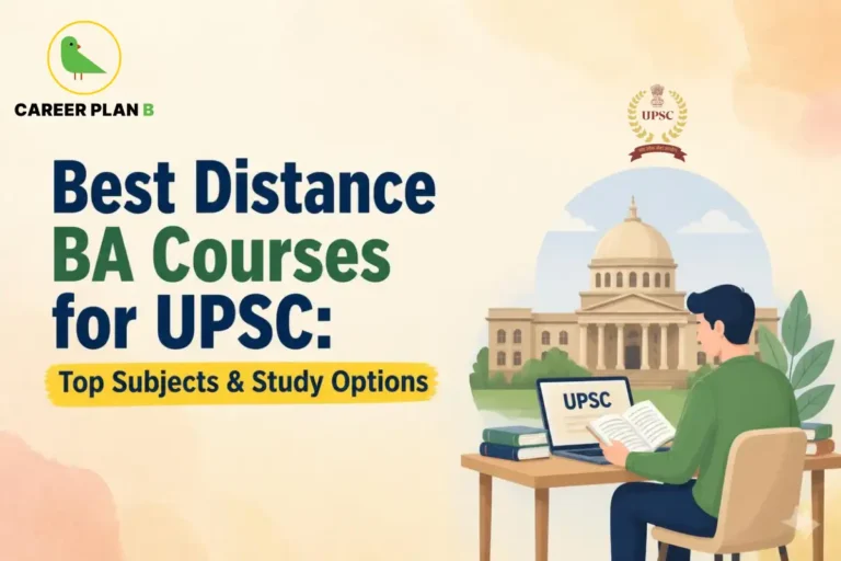 Best distance BA courses for UPSC, featuring top subjects and study options.
