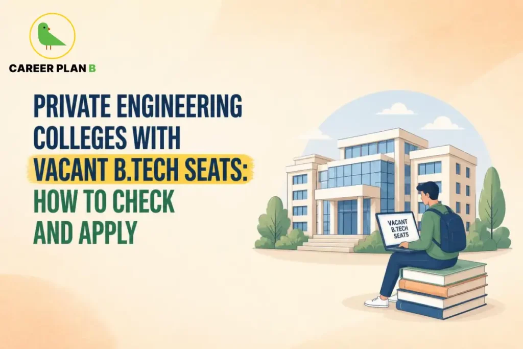 Private engineering colleges with vacant B.Tech seats, explaining how students can check seat availability and apply for admission.