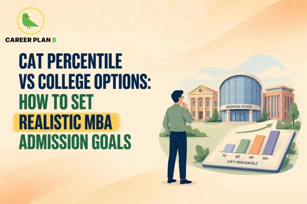 CAT percentile vs college options, helping MBA aspirants understand realistic admission goals and choose suitable business schools based on their expected percentile.