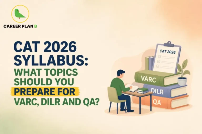 CAT 2026 syllabus showing important preparation topics for VARC, DILR and QA sections for effective exam preparation.