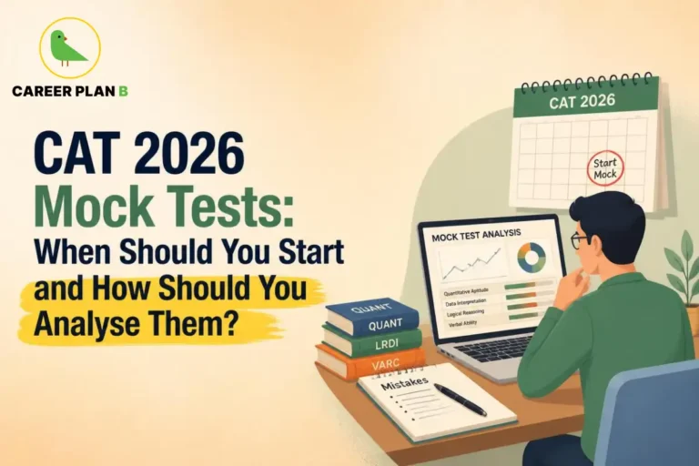 CAT 2026 mock tests guide explaining when aspirants should start taking mock tests and how to analyse performance across VARC, DILR and Quant.