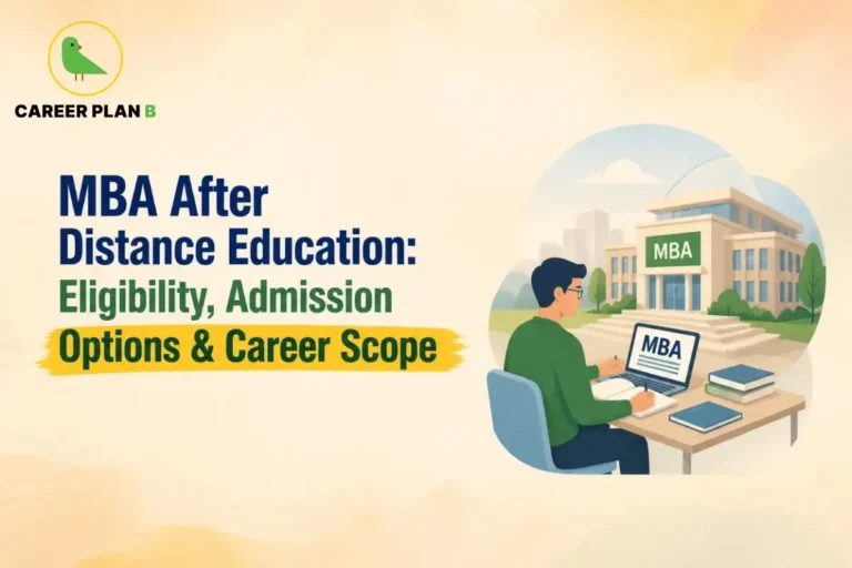 MBA after distance education showing eligibility, admission options, and career scope.
