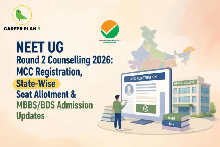 NEET UG Round 2 Counselling 2026 covering MCC registration, state-wise seat allotment, and MBBS/BDS admission updates.