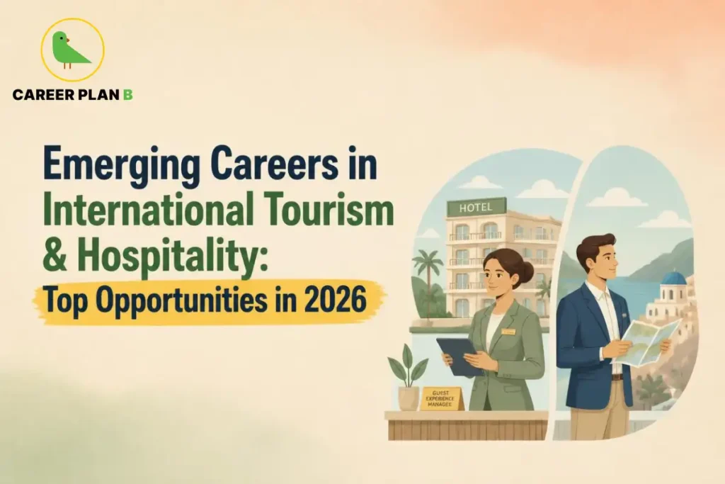 Hospitality professionals working at a hotel and assisting travelers with tourism services.