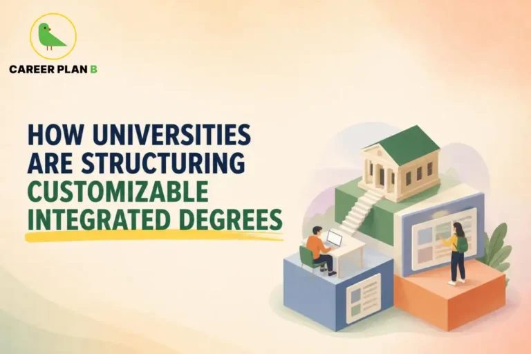 Customizable integrated degree programs offered by universities with flexible academic pathways for students