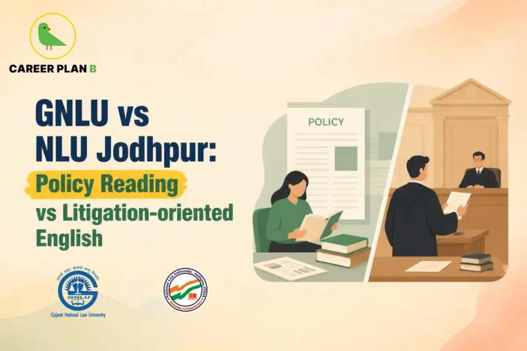 GNLU vs NLU Jodhpur comparison for policy reading and litigation-oriented legal study