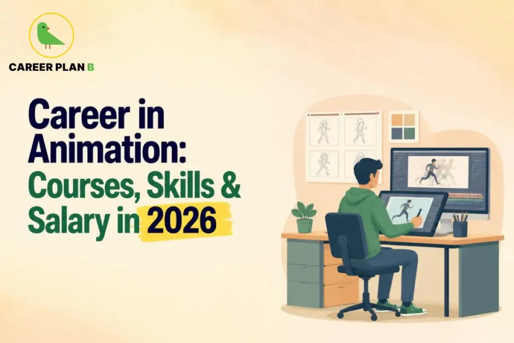 Career in animation with a student creating digital animations on a graphics tablet