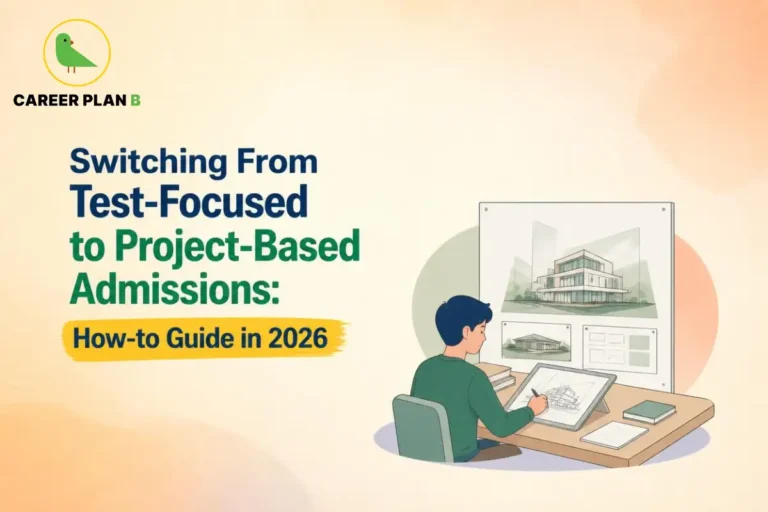 Project-based admissions with a student working on an architectural design project