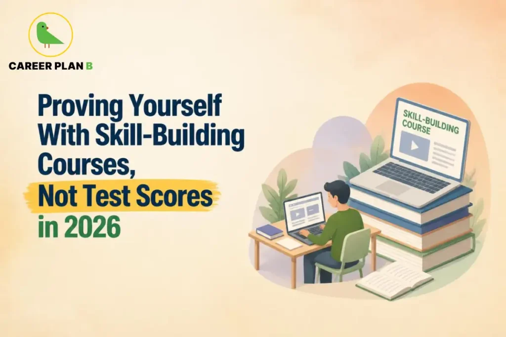 Skill-building courses helping a student develop career skills through online learning