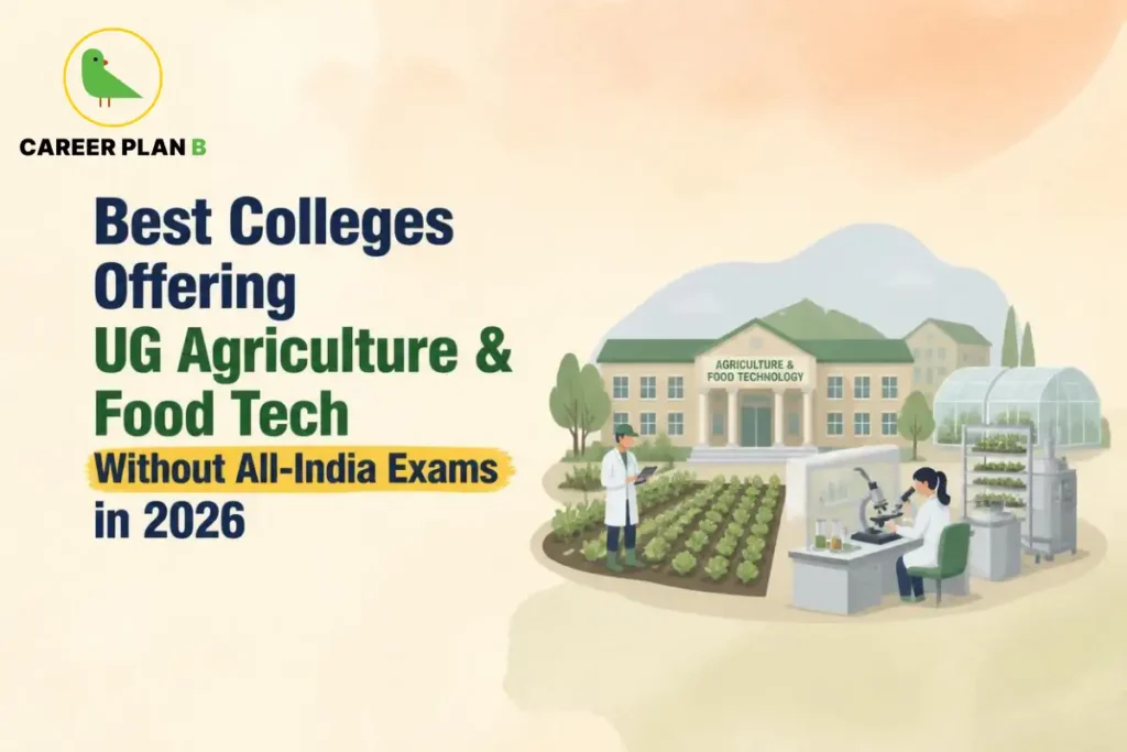 Best colleges offering undergraduate agriculture and food technology programs without All-India entrance exams, with campus facilities and practical learning opportunities in 2026