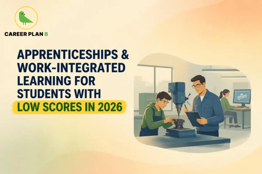 Apprenticeships and work-integrated learning opportunities for students with low scores, combining practical training, workplace experience, and skill development in 2026